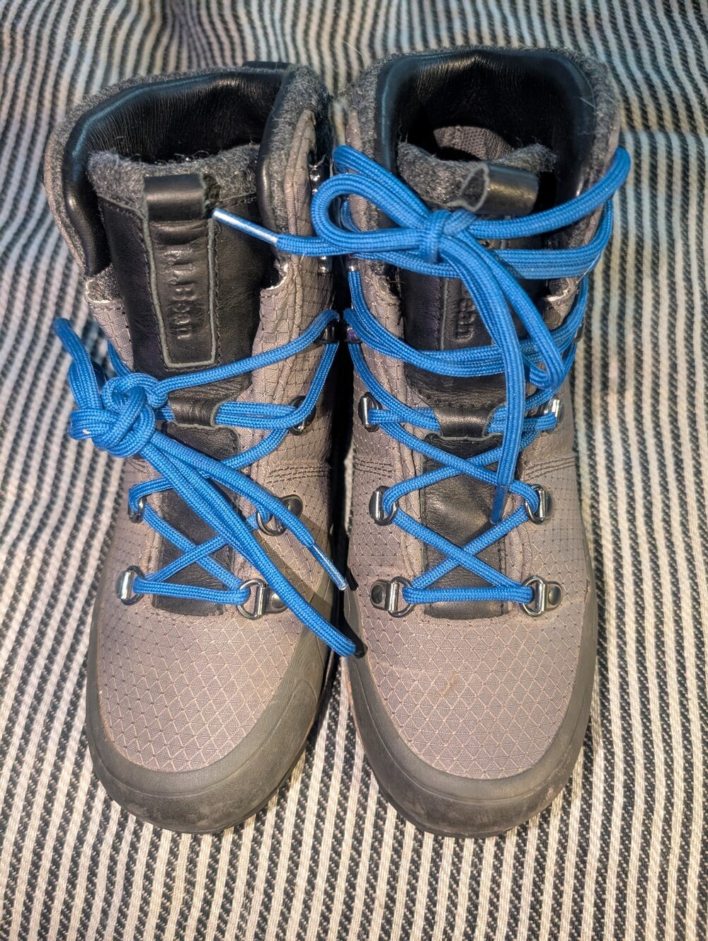 L L Bean Knife Edge Women's Gray Nylon Waterproof Vibram Sole Hiking Boots Sz 8 - Picture 6 of 16